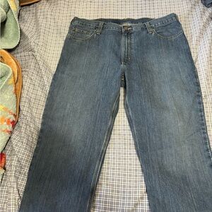 Carhartt Blue Relaxed Fit Jeans with Classic Stitching